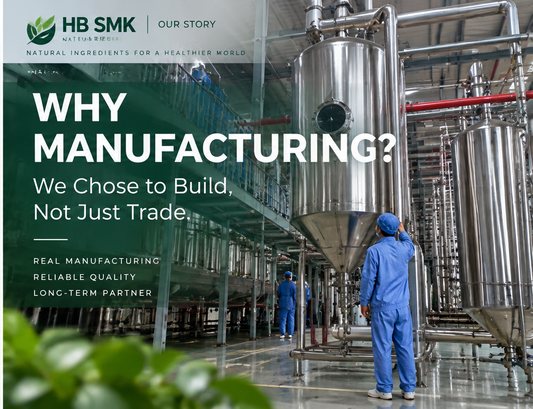 Why Manufacturing - HB SMK botanical extract manufacturing facility